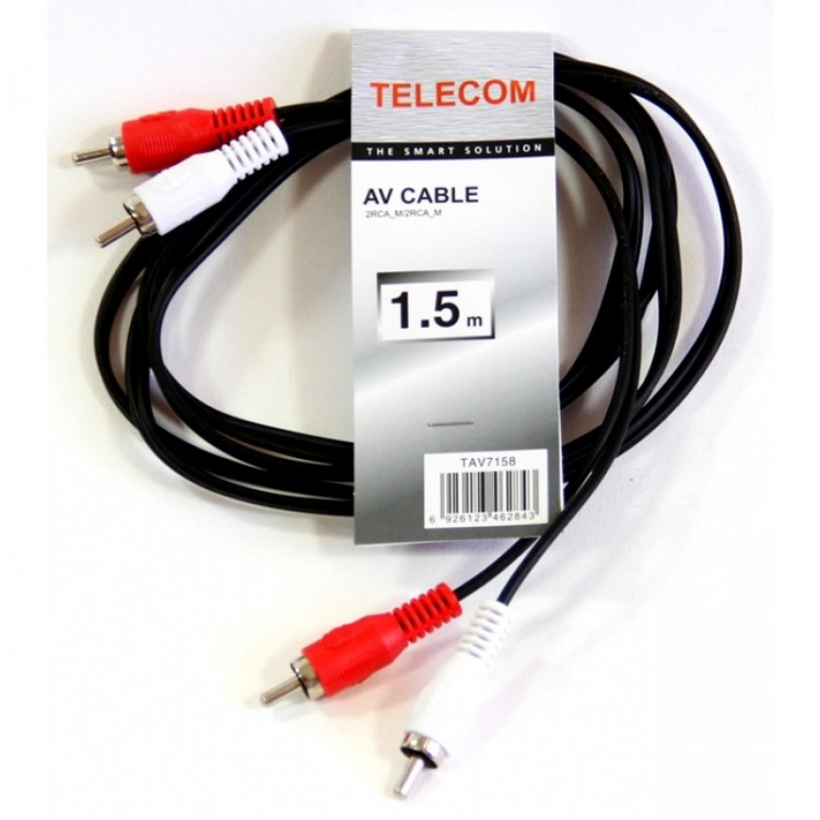 Кабель 2RCA-M -> 2RCA-M 1.5м Telecom <TAV7158-1.5M>
