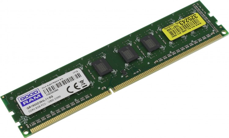 Память DDR3 4Gb PC3-12800 Goodram GR1600D364L11  /  8G  CL11