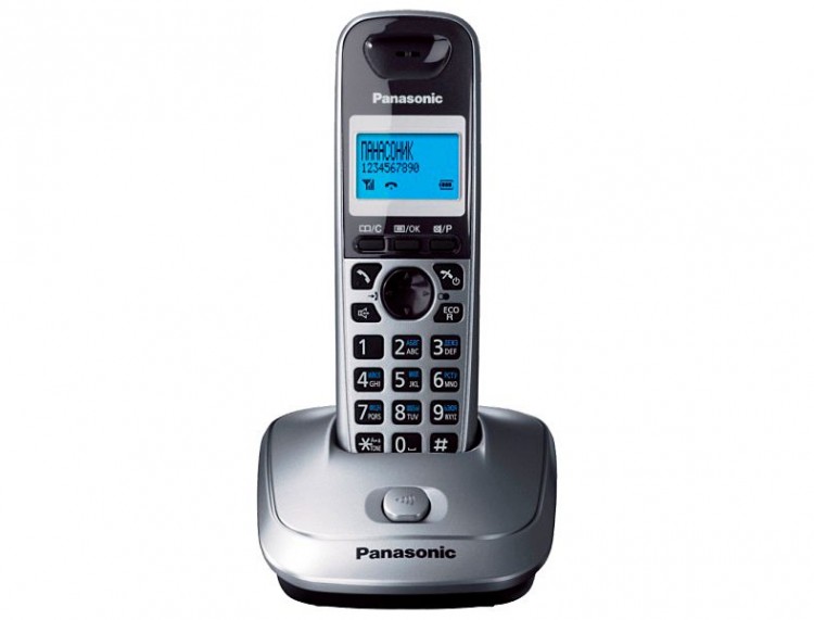 Телефон Panasonic KX-TG2511RUM <Platinum>р  /  телефон  (трубка  с  ЖК  диспл.,DECT)