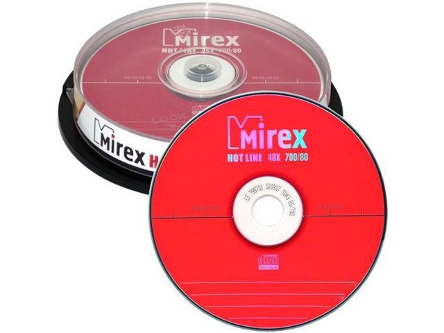 Диск CD-R Mirex 700Mb 48x Cake Box (100шт)