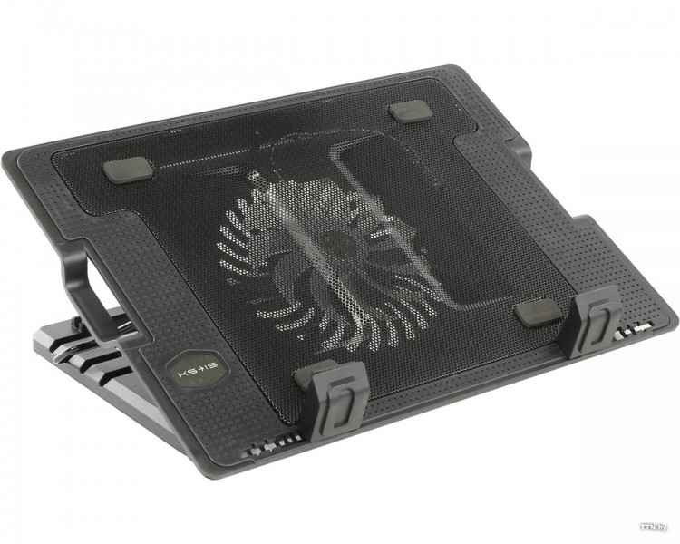 Подставка для ноутбука KS-is KS-236 Sunpi (1 вентилятор, пластик  /  алюминий) USB