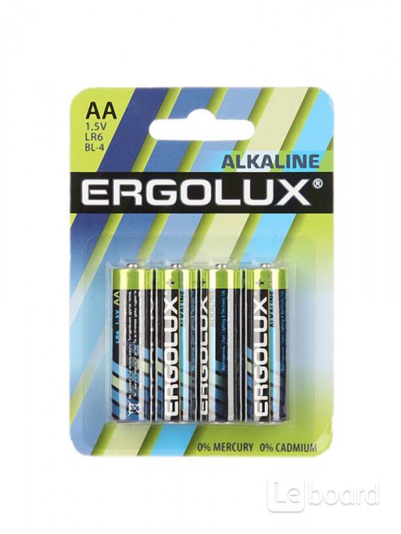 Элемент питания AAA уп.4шт. Ergolux <LR06 BL-4> (alkaline, 1.5V)