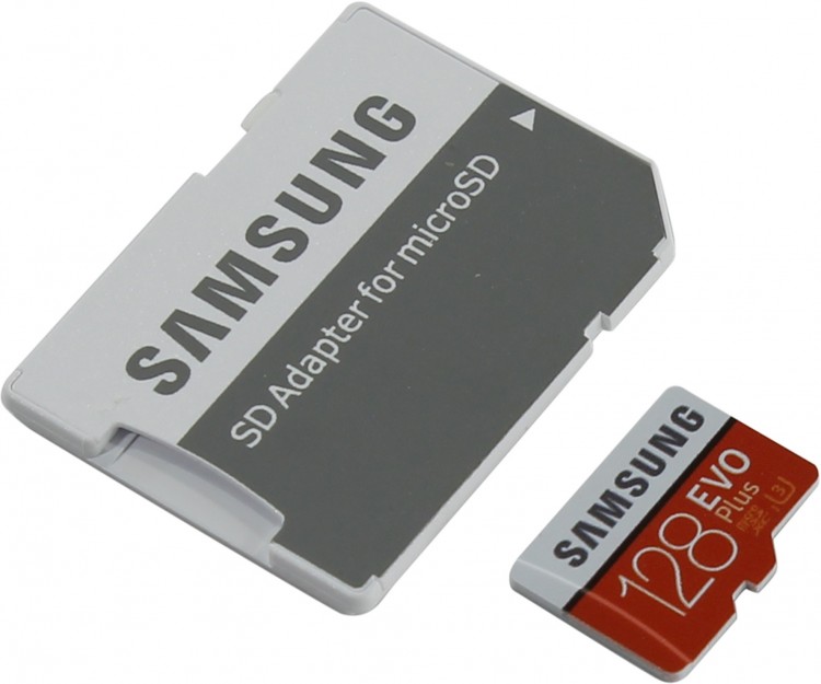 Флешка microSDXC 128Gb Class10 Samsung MB-MC128GA  /  RU EVO PLUS 2 + adapter