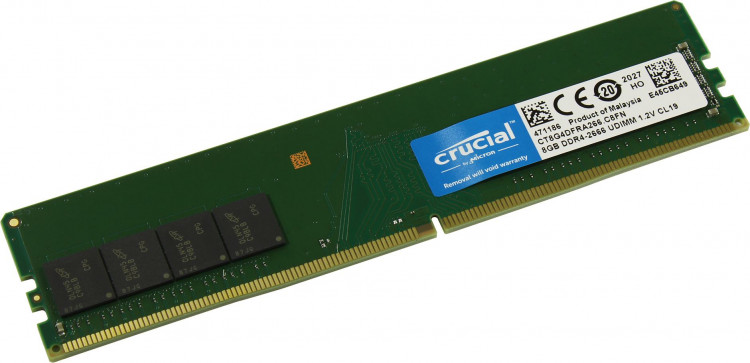Память DDR4 8Gb PC4-25600  /  CL Crucial CT8G4DFRA266