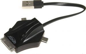 Концентратор USB2.0 GINZZU GR-453U 4-port (APPLE  /  miniUSB  /  microUSB, iPad  /  iPhone  /  iPod)