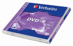 Диск DVD+R Verbatim 4.7Gb 16x Jewel case Printable (1шт)
