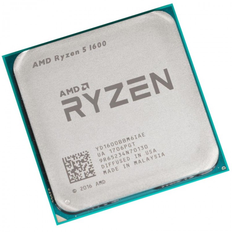 Процессор AMD Ryzen 5 1600 AM4 (YD1600BBM6IAE) 3.2 GHz  /  6core  /  3+16Mb  /  65W Socket AM4 OEM