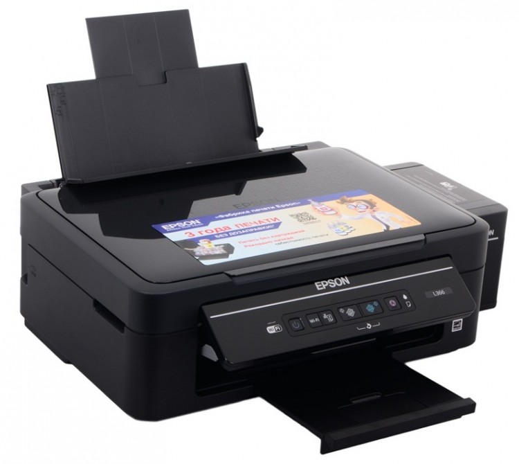 Принтер МФУ Epson L366 (A4  /  5760*1440dpi  /  33стр  /  4цв  /  Wifi  /  струйный)