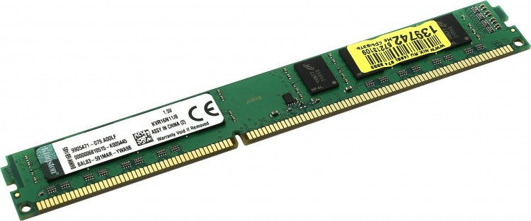 Память DDR3 8Gb PC3-12800 Kingston KVR16N11  /  8 CL11