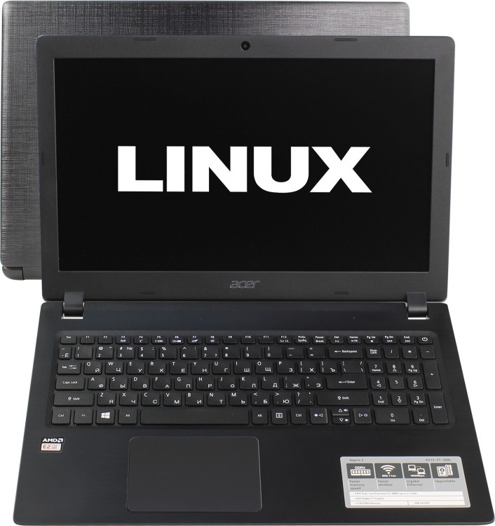 Ноутбук 15,6" Acer A315-21-28XL AMD E2 9000E  /  4Gb  /  500Gb  /  Radeon R2  /  no ODD  /  WiFi  /  UNIX