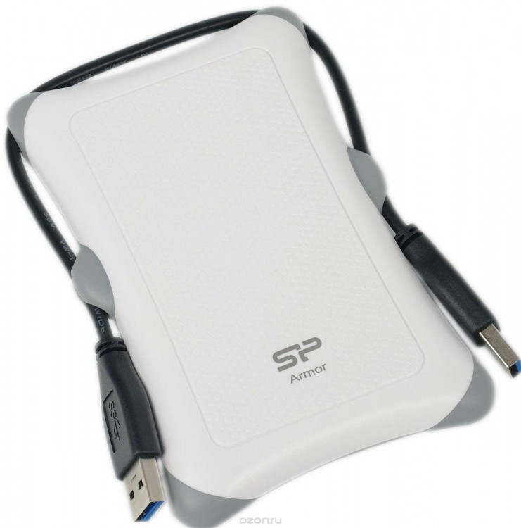 Внешний HDD 500Gb Silicon Power Armor A30 <SP500GBPHDA30S3W> White 2.5" USB3.0