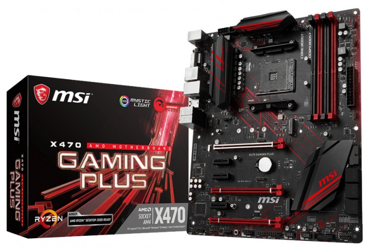 Материнская плата MSI X470 GAMING PLUS SOC-AM4 AMD X470 4xDDR4  /  ATX  /  DVI+HDMI