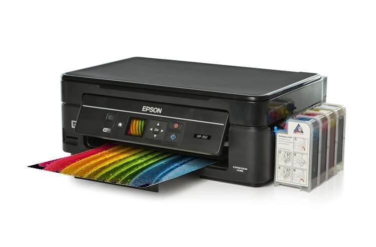 Принтер МФУ Epson  XP-352+снпч (A4  /  5760*1440dpi  /  6стр  /  4цв  /  струйный  /  WiFi)