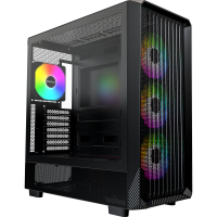 Корпус (без блока питания) ATX Montech X5 Black (165мм / 410мм / TYPE-C / ARGB)