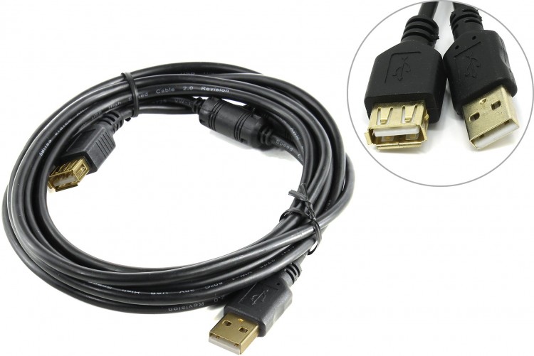 Кабель USB A -> A 3.0м 5bites <UC5011-030A> (удлинительный)