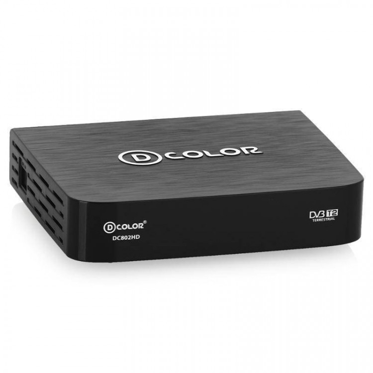 Цифровая приставка DVB-T2 D-COLOR <DC802HD> (RCA  /  HDMI  /  USB)