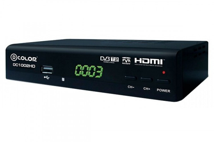 Цифровая приставка DVB-T2 D-COLOR <DC1002HD> (RCA  /  HDMI  /  USB)