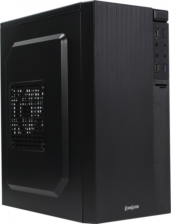 Корпус microATX 400W Exegate  BAA-104U Black, mATX, <AAA400, 80mm>, 2*USB+1*USB3.0, Audio
