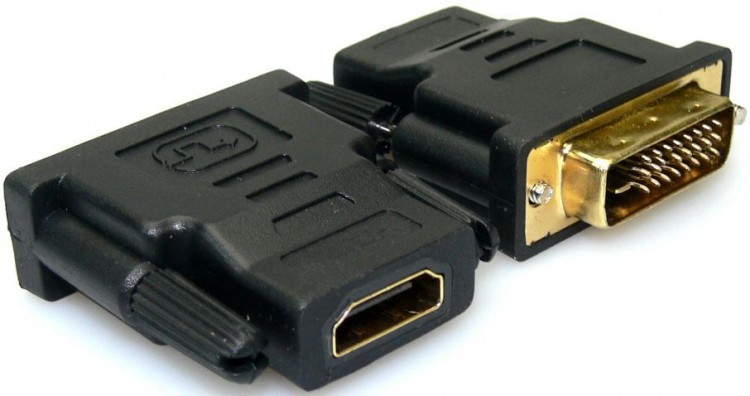 Переходник DVI-D(m) - HDMI(f) черный  (ADAPTER DVI-HDMI)
