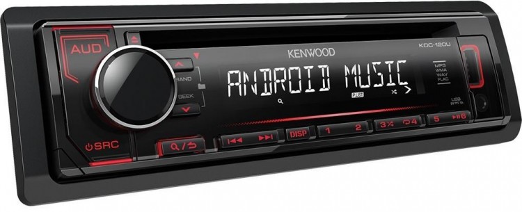 Kenwood KDC-120UG (1DIN  /  4x50 Вт  /  CD  /  USB  /  AUX  /  1RCA)