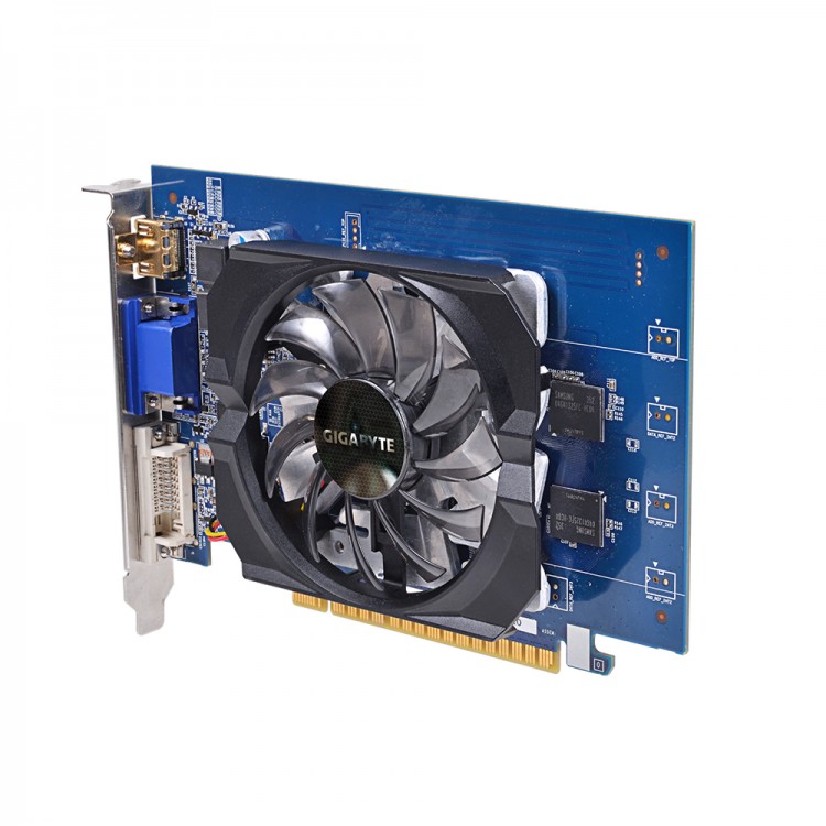 Видеокарта NVIDIA GeForce GT 730 2Gb Gigabyte <GV-N730D5-2Gi> GDDR5 64B D-Sub+DVI+HDMI (RTL)