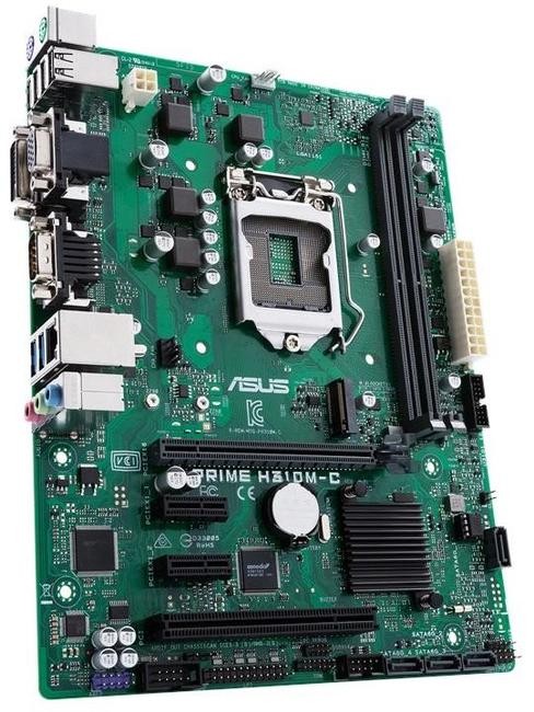 Материнская плата Asus PRIME H310M-C  LGA1151v2  Intel H310 Dsub+DVI+HDMI 8ch(7.1) GbLAN SATA mATX 4DDR4