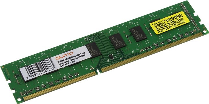 Память DDR3 4Gb <PC3-12800> QUMO <QUM3U-4G1600K11L>
