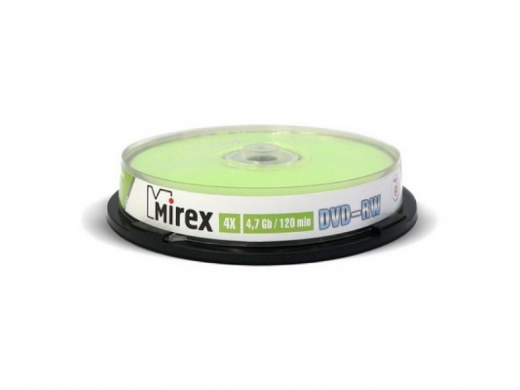 Диск DVD-RW Mirex 4.7Gb 4x Case Box (10шт)