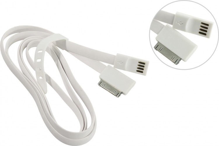 Кабель для устройств Apple USB  /  30-pin 1.2м Smartbuy (IK-412) White