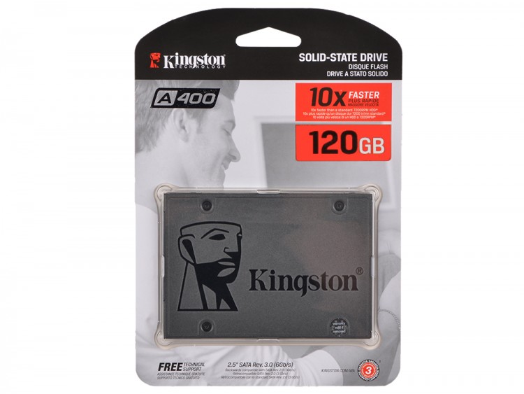 SSD 240 Gb Kingston A400 SA400S37  /  240G 2.5" (80 TBW  /  320:500 Мбайт  /  с) TLC