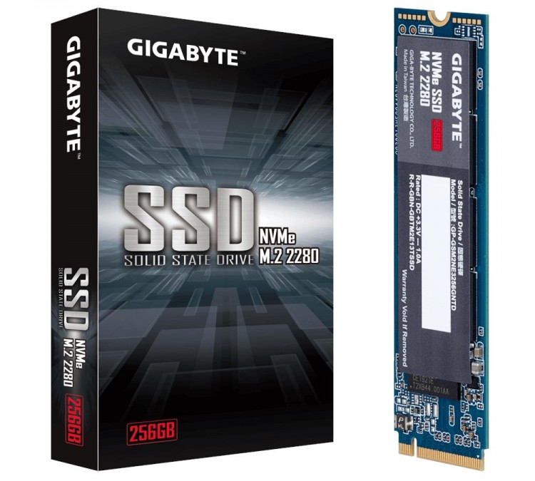 SSD 256 Gb NVMe 2280 Gigabyte GP-GSM2NE3256GNTD (300 TBW  /  1800:600 Мбайт  /  с) 3D TLC