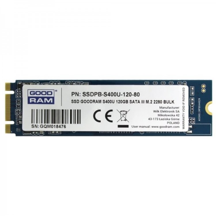 SSD 120 Gb M.2 2280  6Gb  /  s Goodram  S400U <SSDPR-S400U-120-80> (RTL)  TLC