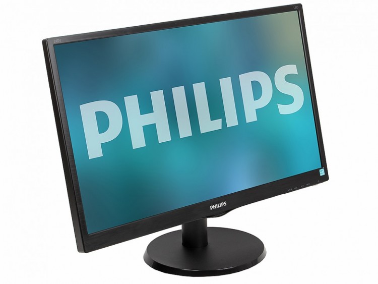 Монитор - 23.8" Philips 240V5QDSB Black (16:9,1920x1080,5ms,250cd  /  m2,178°  /  178°,HDMI,VGA,DVI)
