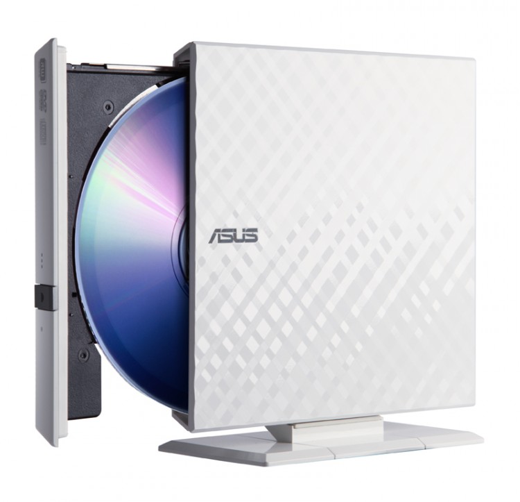 Внешний привод CD  /  DVD ASUS SDRW-08D2S-U <White> USB2.0 EXT (RTL)