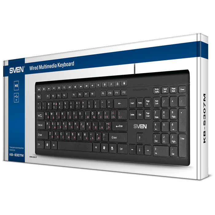 Клавиатура USB SVEN KB-S307M