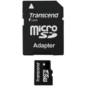 Флешка microSDHC 16Gb Transcend Class4 с адаптером