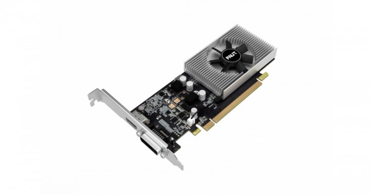 Видеокарта NVIDIA GeForce GT 1030 2Gb Palit <PA-GT1030 2GD4> 64bit GDDR4 DVI+HDMI (RTL)