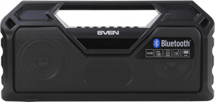 Портативная колонка SVEN PS-410 (14W  /  Bluetooth  /  USB  /  microSD  /  FM  /  Li-lon)