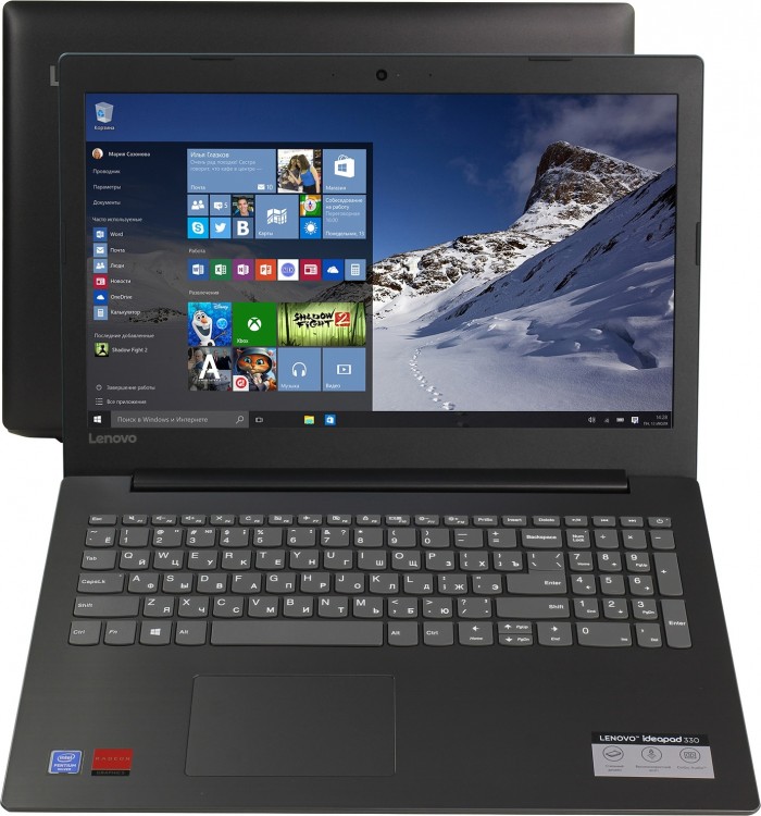 Ноутбук 15,6" Lenovo 330-15IGM intel N4000  /  4Gb  /  500Gb  /  R530 2Gb  /  noODD  /  WiFi  /  Win10