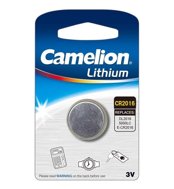 Элемент питания 2016 уп.1шт. Camelion <CR2016-5> (3V  /  Li-ion)