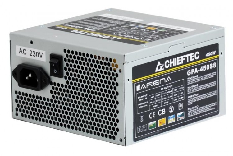 Блок питания 450W Chieftec iARENA <GPC-450S> ATX (24+4+6  /  8пин) (OEM)