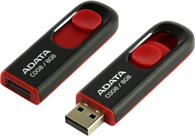 Флешка USB 8Gb Adata C008 <AC008-8G-RKD>