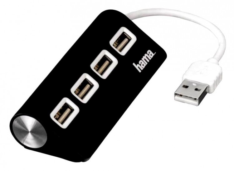 Концентратор USB2.0 Hama <TopSide> 4-port