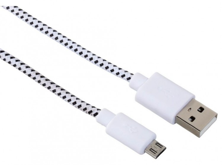 Кабель microUSB (m) -> USB2.0 (m) 1м Hama белый <20075>