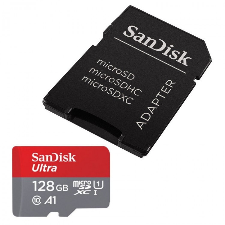 Флешка microSDXC UHS-I 128Gb SanDisk + адаптер