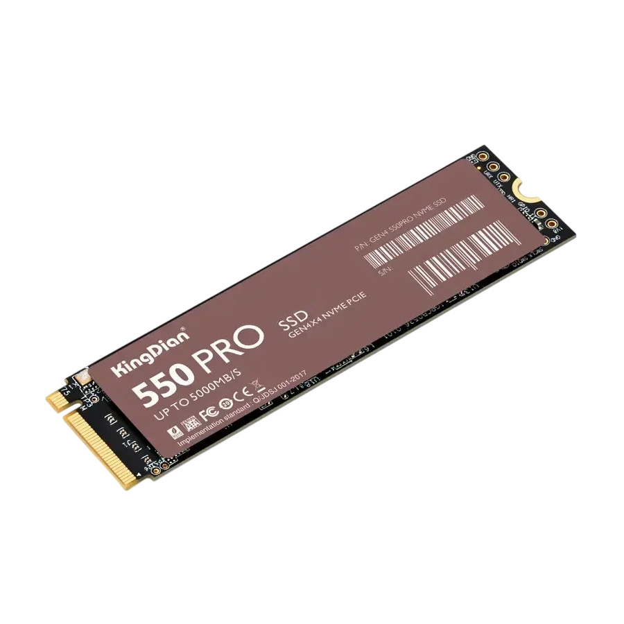 SSD NVMe 512 Gb KingDian (300TBW / 2100:1600Мбайт / с)