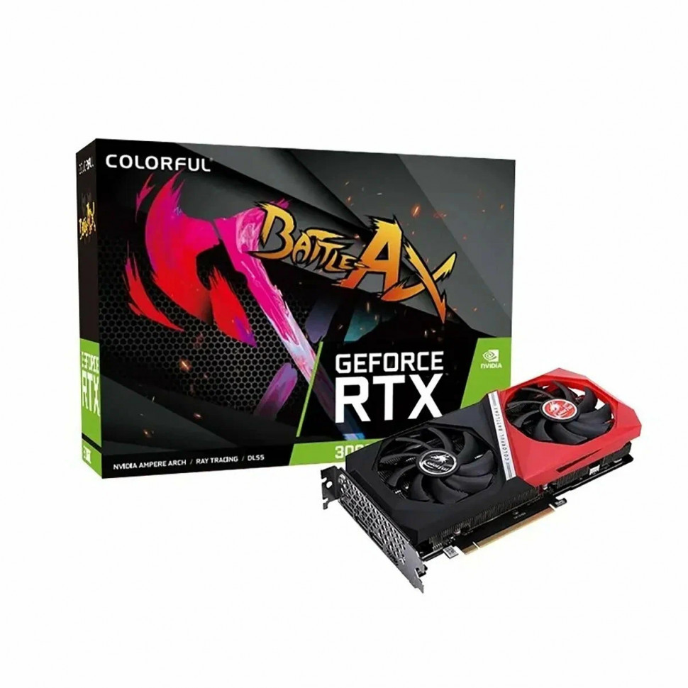 Видеокарта NVIDIA RTX 3060 12Gb Colorful Battle AX DUO V2-V
