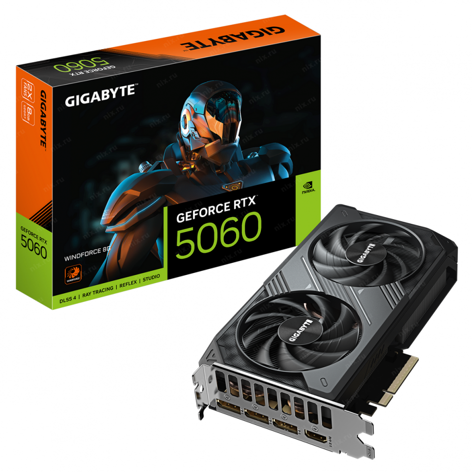Видеокарта NVIDIA RTX 5060 8Gb Gigabyte GV-N5060WF2-8GD