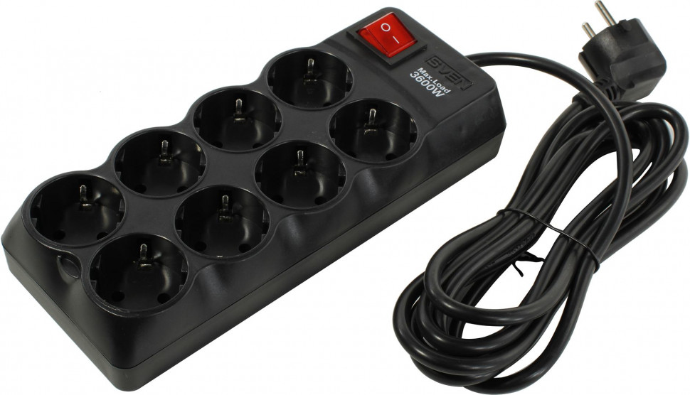 Сетевой фильтр 3м Sven SF-08e-16 (8 розеток)