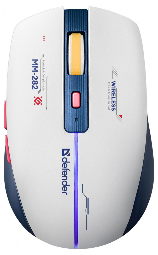 Мышь беспроводная USB Defender Dila MM-282 (1800dpi / Белый)